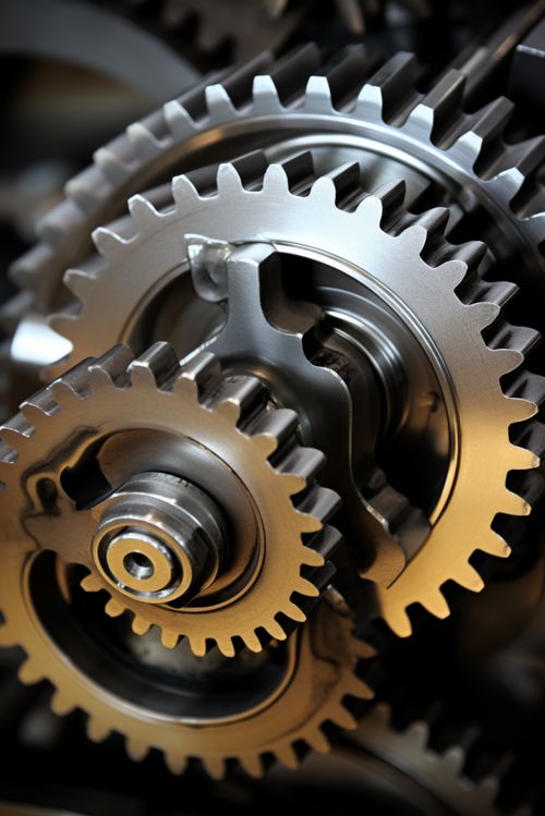 精密工厂工业机械齿轮图片 摄影图